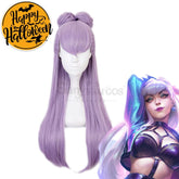 【In Stock】Game League Of Legends Cosplay K/Da Evelynn Wig Long Pink Grey Wigs
